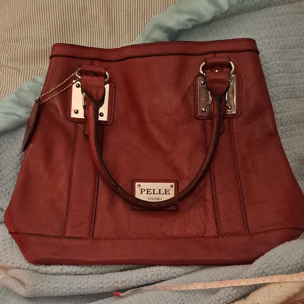 Pelle Studio Burgundy Leather Tote